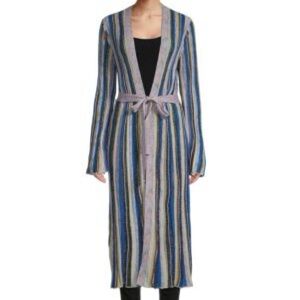 M Missoni Striped Metallic Duster Cardigan size 40 (US 4)